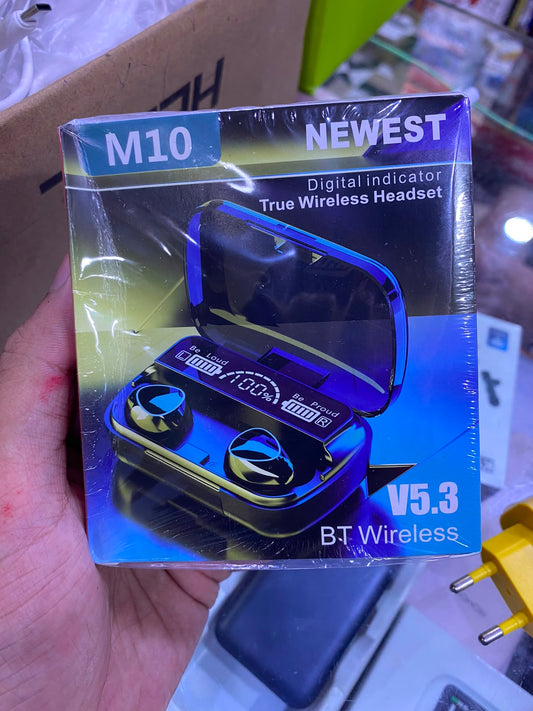 M10 Newest True Wireless Headset – Bluetooth V5.3 with Digital Display